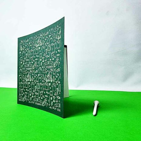 Golfeinladung Karte Piktogramme Golfeinladung mit Golfpiktogrammen