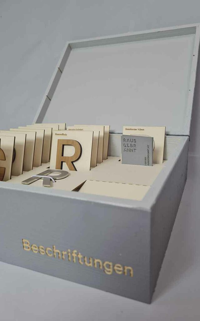 Muster von 3D Buchstaben