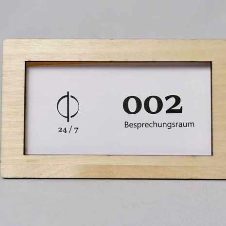 Bürobeschriftung Aus Ahornholz Türschild Ahornholz