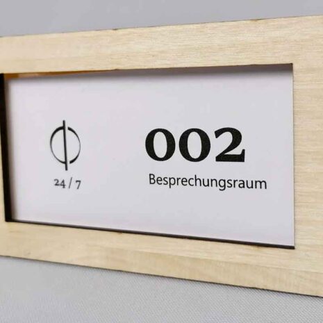 Tuerbeschriftung Aus Ahornholz Türschild austauschbar